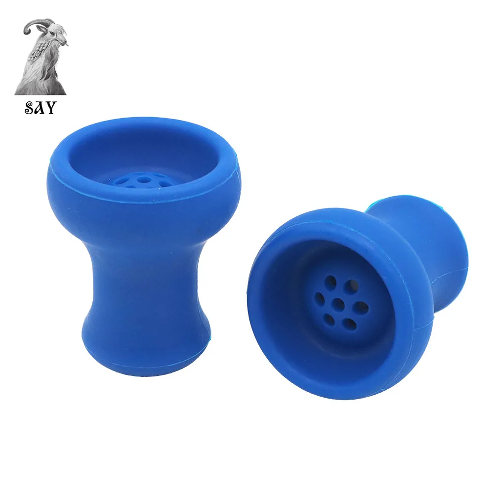 

SY 1pc High Quality Hookah Accessories Set Small Seven Hole Shisha Hookah Bowl Food Grade Silicone High 8.5cm