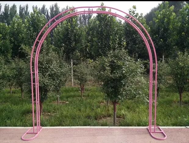 Железная художественная сменный оцинкованный цветочный дверной каркас, свадебное открытие, вишневый цвет, арка, свадебная Цветочная рамка, альпинистская беседка - Цвет: 2