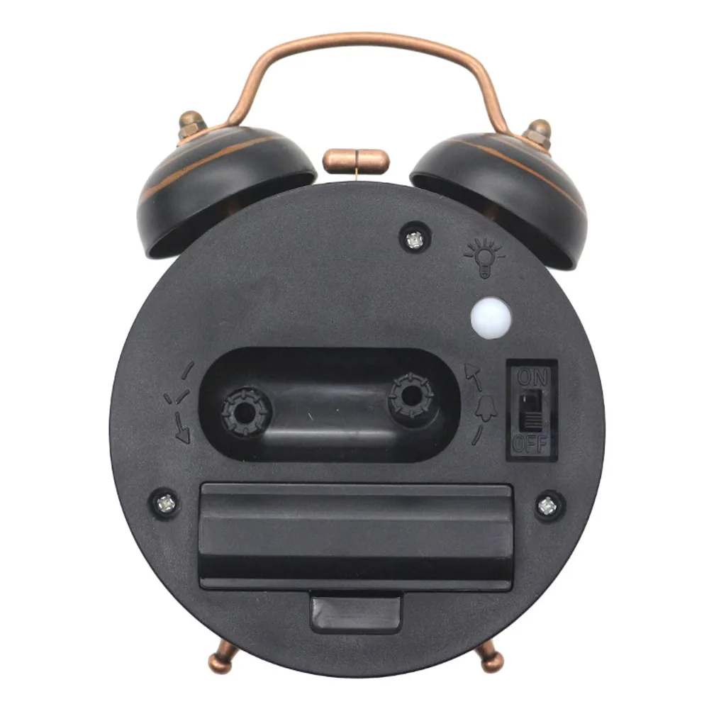 Gosear Mini Classic Vintage Twin Bell Alarm Clock Silent Non-ticking Clock with Night Light for Bedside Dormitory Office Table Gosear Mini Classic Vintage Twin Bell Alarm Clock Silent Non-ticking Clock with Night Light for Bedside Dormitory Office Table