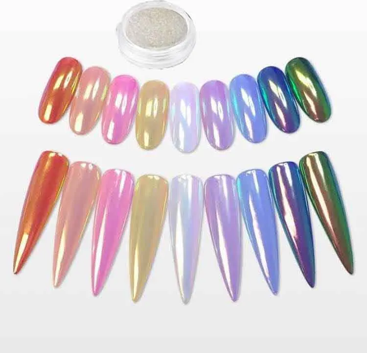 Aurora Opal Ab Unicorn Chrome Mermaid Nail Art Powder Pigment New