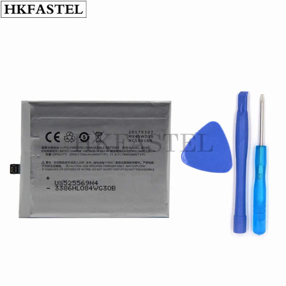 

HKFASTEL New BT40 Original Mobile Phone Battery For Meizu MX4 MX 4 Battery Replacement batteries 3100mAh