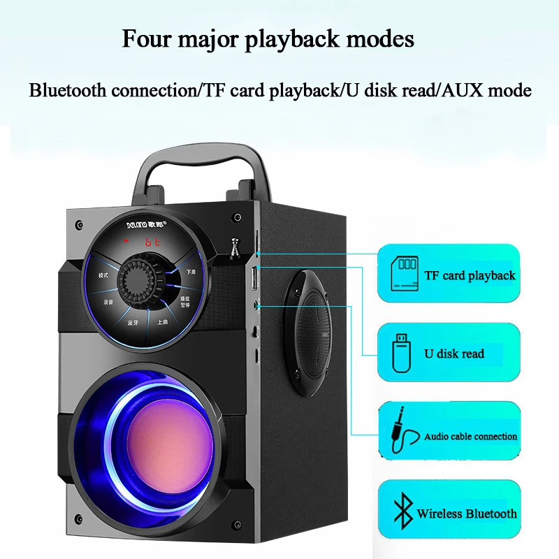 Портативный сабвуфер GELANG уличный Bluetooth динамик домашний маленький аудио плеер