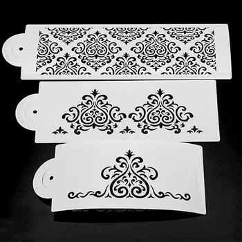 

3Pcs/Set Stencil Fondant Cake Decorating Tools Mold pastry Baking Tools Decoration for Cake