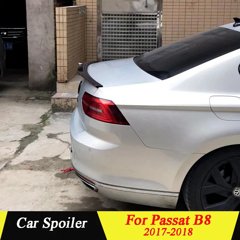 

Car Tail Wing Decoration For Volkswagen Passat B8 2017 2018 High Quality Carbon Fiber Black Rear Trunk Spoiler