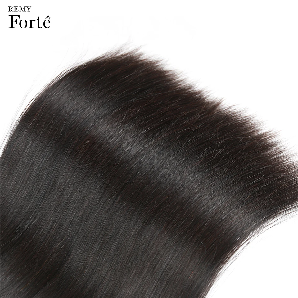 Прямые Волосы Remy Forte, пряди с закрытием, 8-30 дюймов, человеческие волосы Remy, бразильские волосы, волнистые пряди, 3/4 пряди с закрытием
