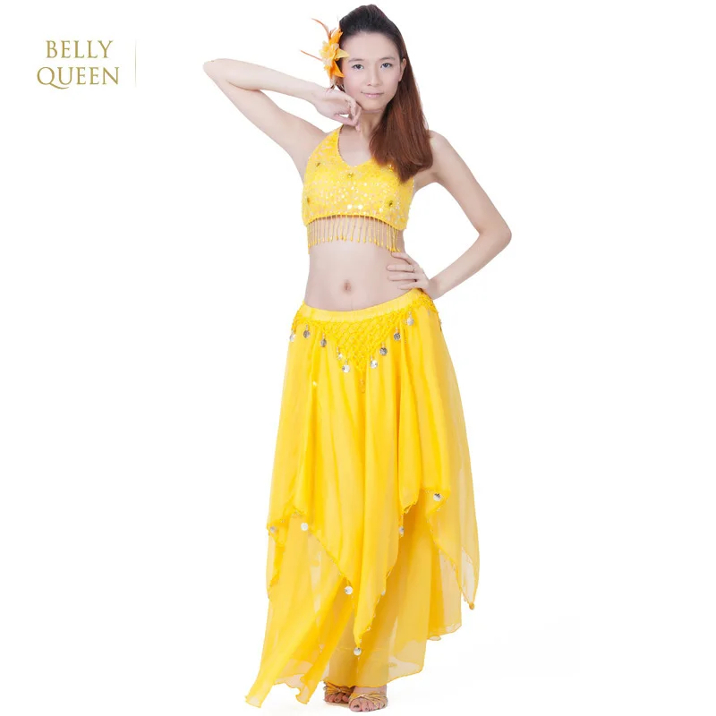 BELLYQUEEN 2 шт./компл. 15 цветов Одежда для восточных танцев живота индийское платье