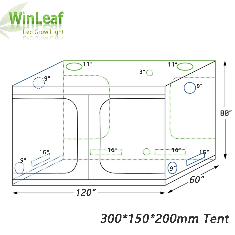 

grow tent indoor Hydroponic greenhouse 300*150*200 mm Room Box Plant Growing, Reflective Mylar Non Toxic Garden Greenhouses