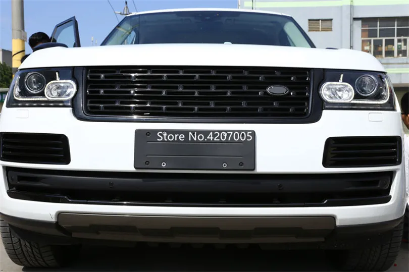 For-Landrover-Range-Rover-Vogue-L405-2013-2017-ABS-Gloss-black-Front-Grill-Decoration-Strips-Replacement