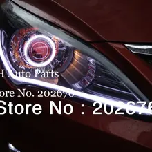 Налобный фонарь CHA HYUNDAI VERNA ANGEL EYE, с BI-XENON проектором, светодиодный дневной свет с функцией указателя поворота