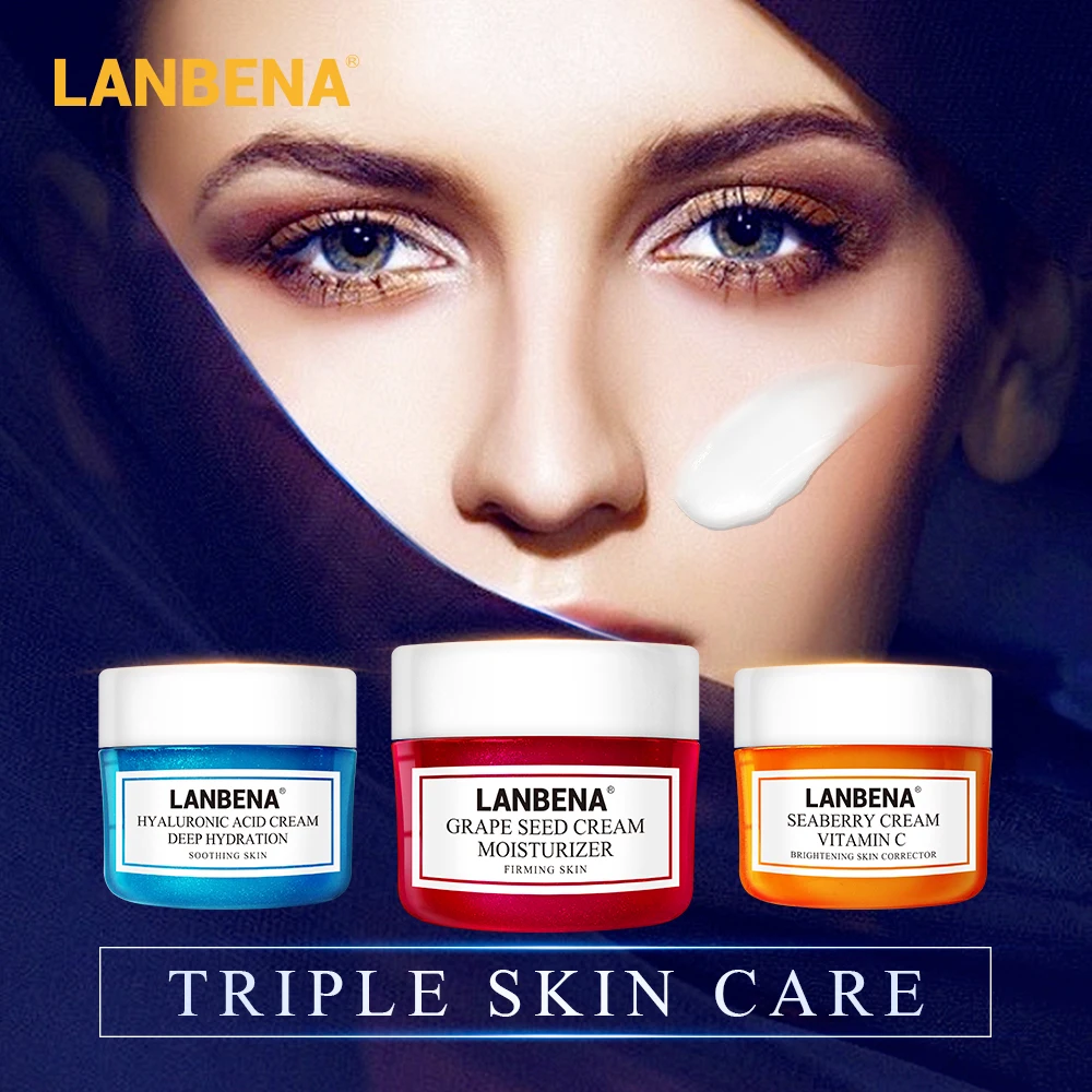 

LANBENA Face Cream Whitening Cream Hyaluronic Acid Moisturizing Anti Wrinkle Anti Aging Vitamin C Serum Acne Treatment Skin Care