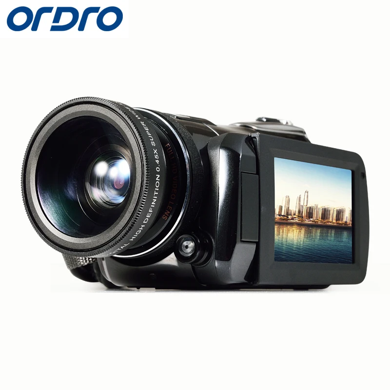 Бесплатная доставка! ORDRO HDV D395 Full HD 1080P 18XDigital Камера 3 0 &quotСенсорный экран цифрового
