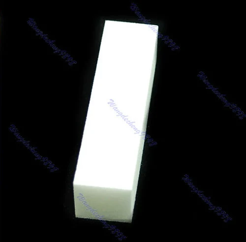 

White Nail Art Buffer Files Pedicure Manicure Care DIY Buffing Sanding 9.6 x 2.5 x 2.6 cm