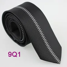 YIBEI Coachella Узкие галстуки белая молния дизайнерский галстук черный тонкий шейный платок из микрофибры узкий галстук ЖАККАРДОВЫЙ тканый Corbata для мужчин 9Q1