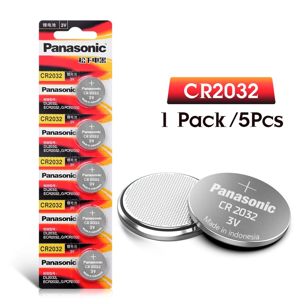 PANASONIC 5 шт. cr2032 DL2032 ECR2032 5004LC KCR2032 BR2032 3v кнопочные батарейки для часов, игрушечных автомобилей