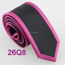 YIBEI coahella ties мужской тонкий галстук черный с Fuschia бордюр тканый шейный платок, тонкий галстук узкий галстук мужской s шейный галстук Gravata Corbata