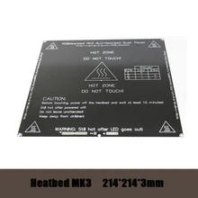 A Cor preta Nova Impressora 3D RepRap MK3 cama de calor de Alumínio cama de calor de alimentação dupla impressora 3D RepRap MK3 cama calor MK2B