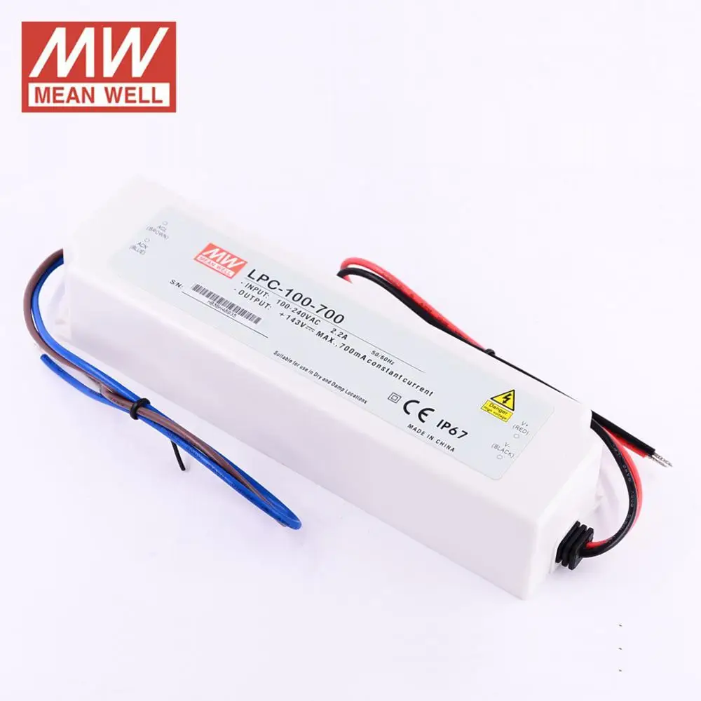 Meanwell LPC 100W постоянного тока 500/700/1400mA Светодиодный источник питания 1050mA