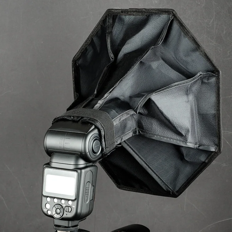 Универсальный 30 см складной восьмиугольник вспышка софтбокс Speedlite диффузор фото студия аксессуары для Canon Nikon sony