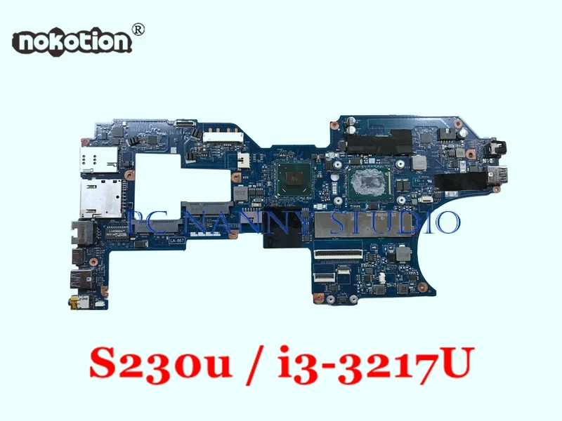 NOKOTION материнская плата QIPA1 LA-8671P для ThinkPad S230u 12," планшет i3 i3-3217U HD 4000 4 Гб Материнская плата ноутбука