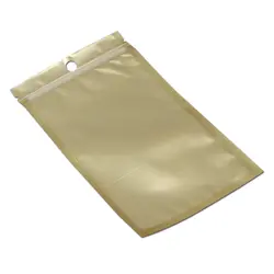 16*24 см золото + прозрачный Пластик мешок самостоятельно уплотнение Молния Сверху пакет с застежками сумка повторно закрывается мешочек с