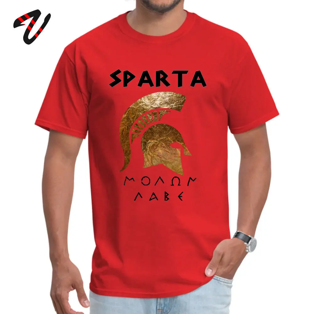 Hip Hop Men's Tops T Shirt Sparta Molon Lave Funny T-shirts All Cotton Short Sleeve Gift Tee Shirt Round Collar Sparta Molon Lave 18186 red