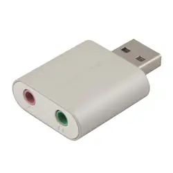 Внешний USB 2,0 7,1 CH АДАПТЕР ВИРТУАЛЬНОЙ аудио звуковой карты USB 2,0 до 3,5 мм аудио конвертер ноутбук новое поступление