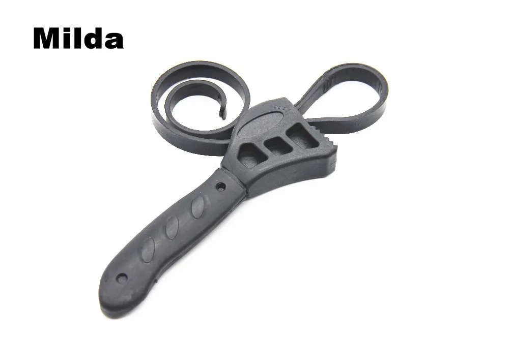 Milda Adjustable Rubber Strap Spanner Wrench Universal Bottle Caps Opener Any Shape Bottle