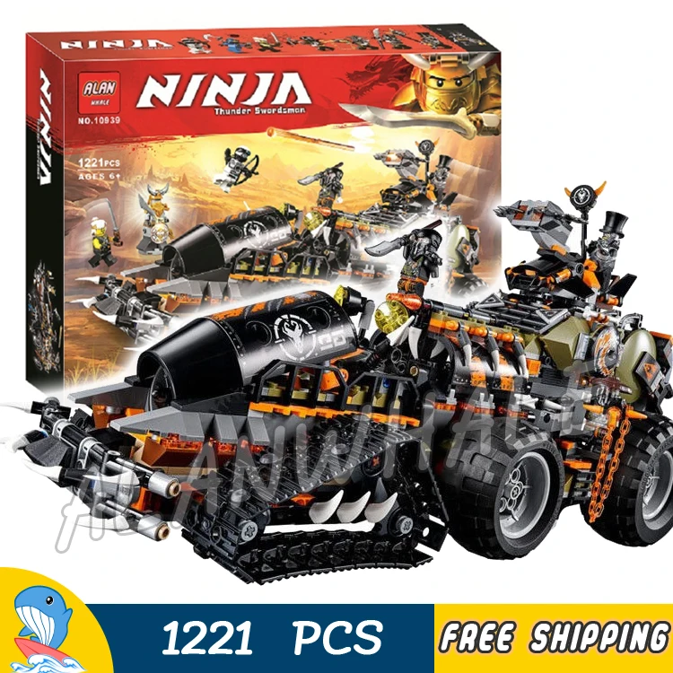 

1221pcs Ninja Dieselnaut Diesel Utility Tank Gripper Vehicle 10939 Model Building Blocks Assemble Toy Brick Compatible With lego