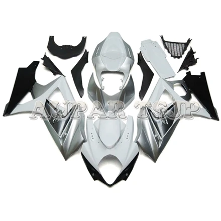 Белые серебряные детали корпуса для Suzuki GSXR1000 2007 2008 07 08 Cowlings Sportbike панели тела работы ABS пластиковые впрыски обтекатели - Цвет: As Picture Shown