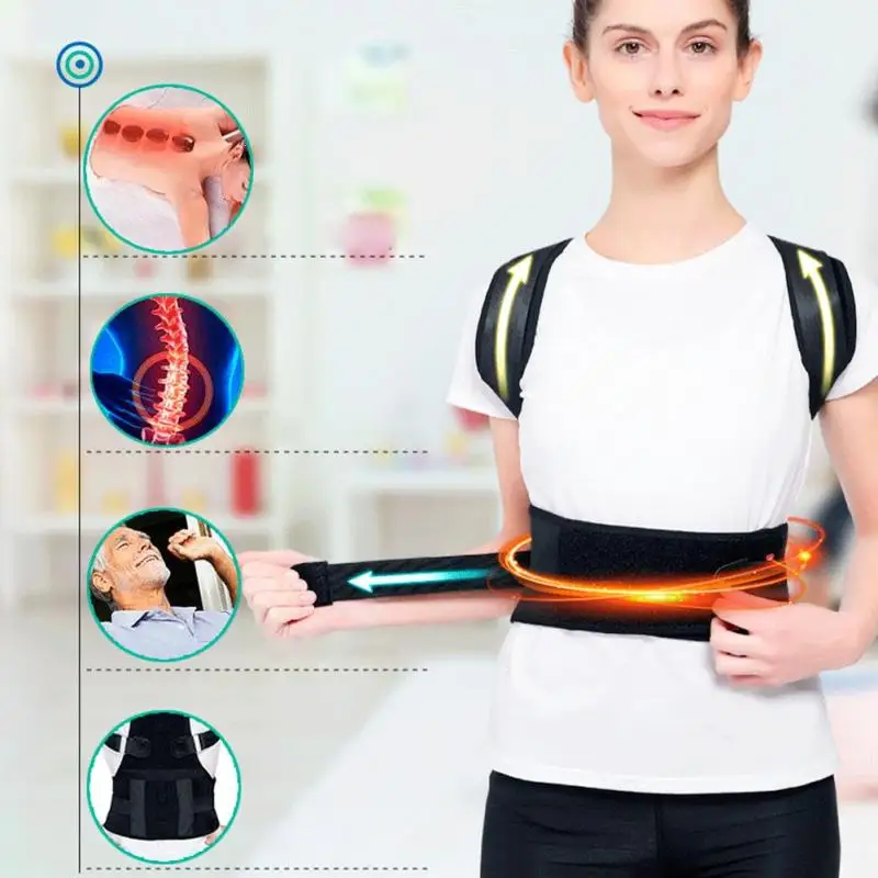 

Adult Corset Back Posture Corrector Therapy Shoulder Lumbar Brace Spine Support Belt Posture Correction For Men Women U2