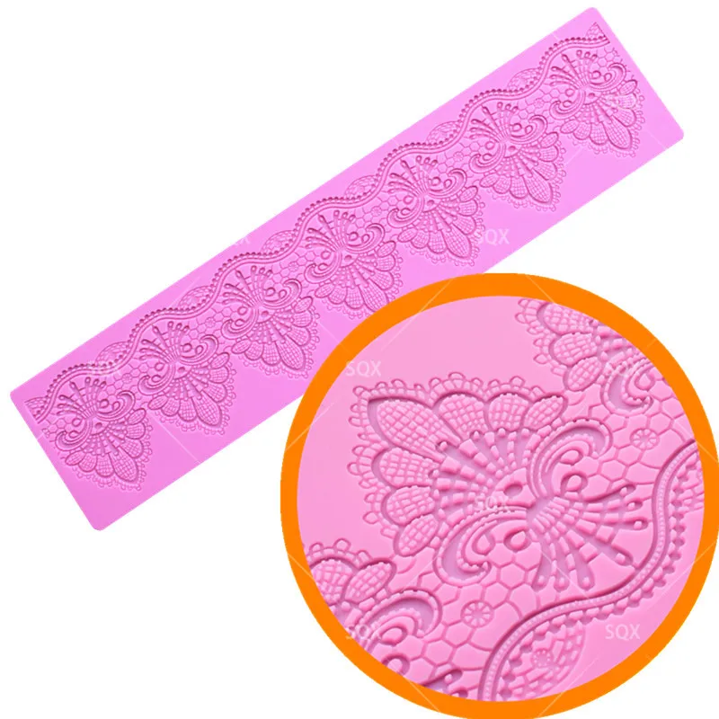 

Lace Mat Silicone Mold Sugar Craft Fondant Cake Molds Decorating Tools High Quality Kitchen Accessories Bakeware Tools LS146