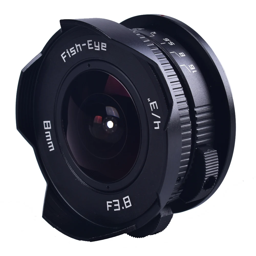 Lightdow 8 мм F3.8 объектив «рыбий глаз» супер Широкий формат камера видеонаблюдения “рыбий глаз” для M4/3 крепление Камера для LUMIX GX8 GX85 G7 Olympus E-M5 E-M10II E-PL8