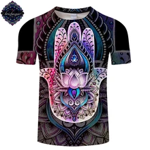 HAMSA By Brizbazaar, художественная футболка с 3D принтом, футболка с коротким рукавом для мужчин и женщин, футболки, забавная футболка, летние топы, уличная одежда, принт, Прямая поставка