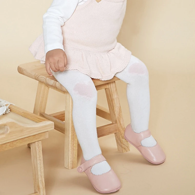 Buy Baby Girls Tights Cotton Knitting Love Heart Non