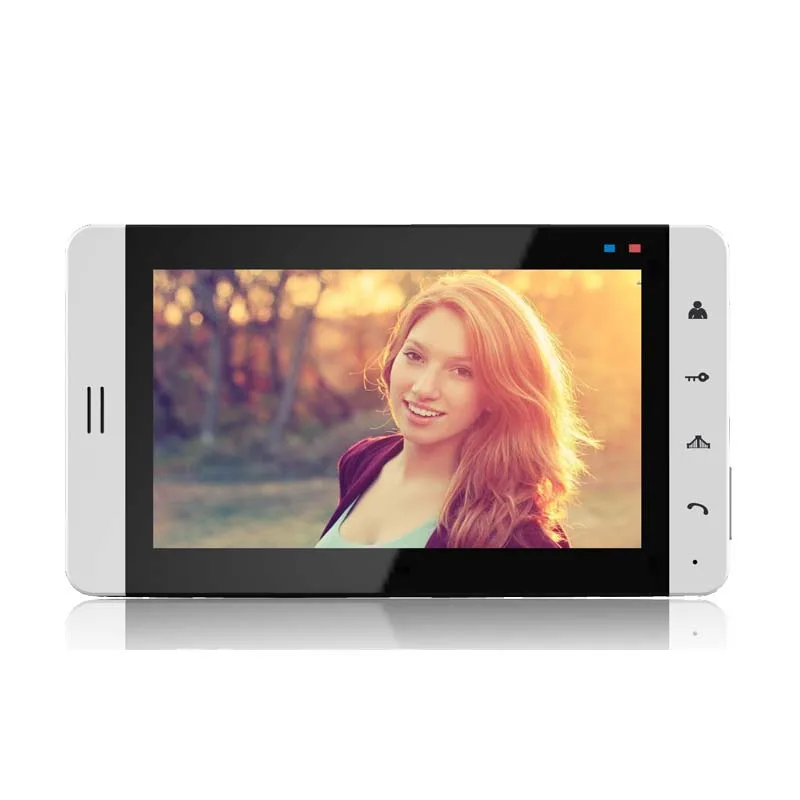 

FREE SHIPPING Wired 7" TFT Touch Sensor Button Screen White Monitor for Video Intercom (NO CAMERA)