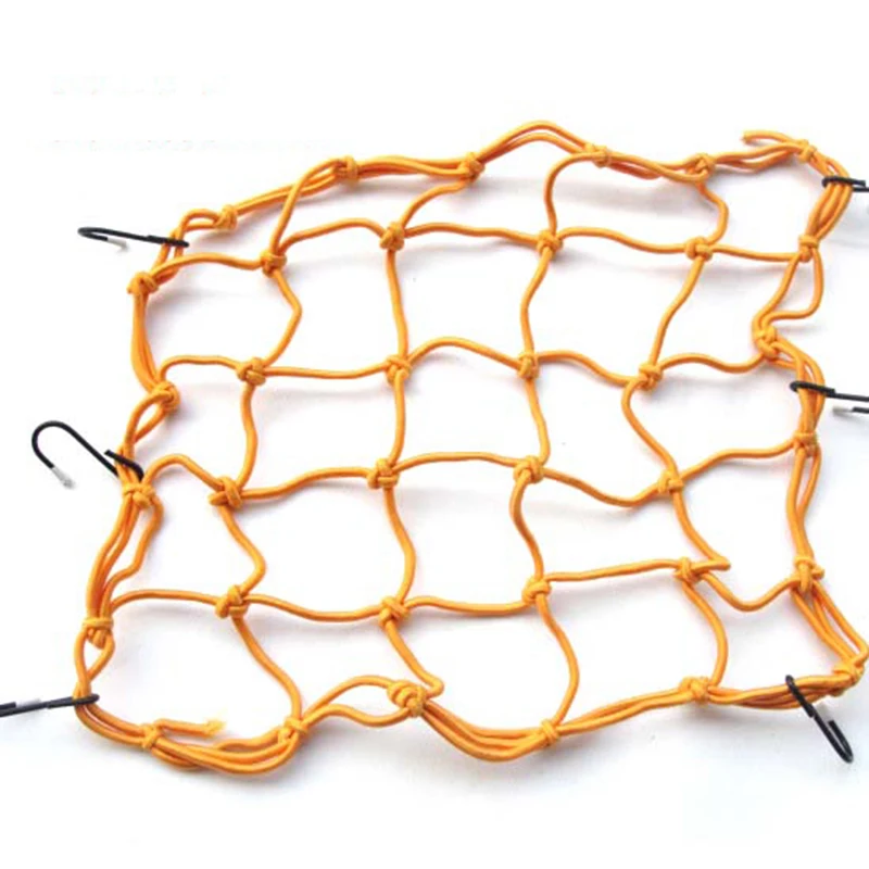 30*30cm Motorcycle Helmet Luggage Net Mesh 6 Hooks Motocross Fuel Tank Storage Carrier Bags Luggage Sundries Elastic Net