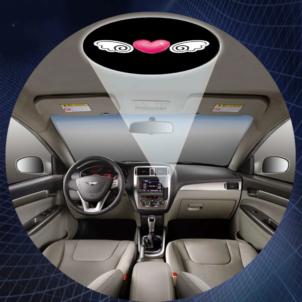 

USB Car Cigarette Lighter Roof Logo Laser Projector Shadow Ghost LED Light Lamp Light for Ssangyong Lada Infiniti Dacia AMG