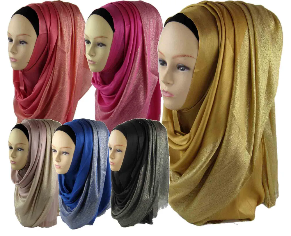 viscose shimmer hijab with beautiful glitter lurex shinny shawl glitter