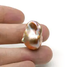 16*22,3 мм в стиле барокко натуральный оранжевый натуральный пресноводный Касуми свободные жемчужные непросверленные