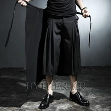 Новинка Мужская одежда GD стилист волос модные большие шаровары повседневные штаны разборка шорты плюс размер певица костюмы 27-44