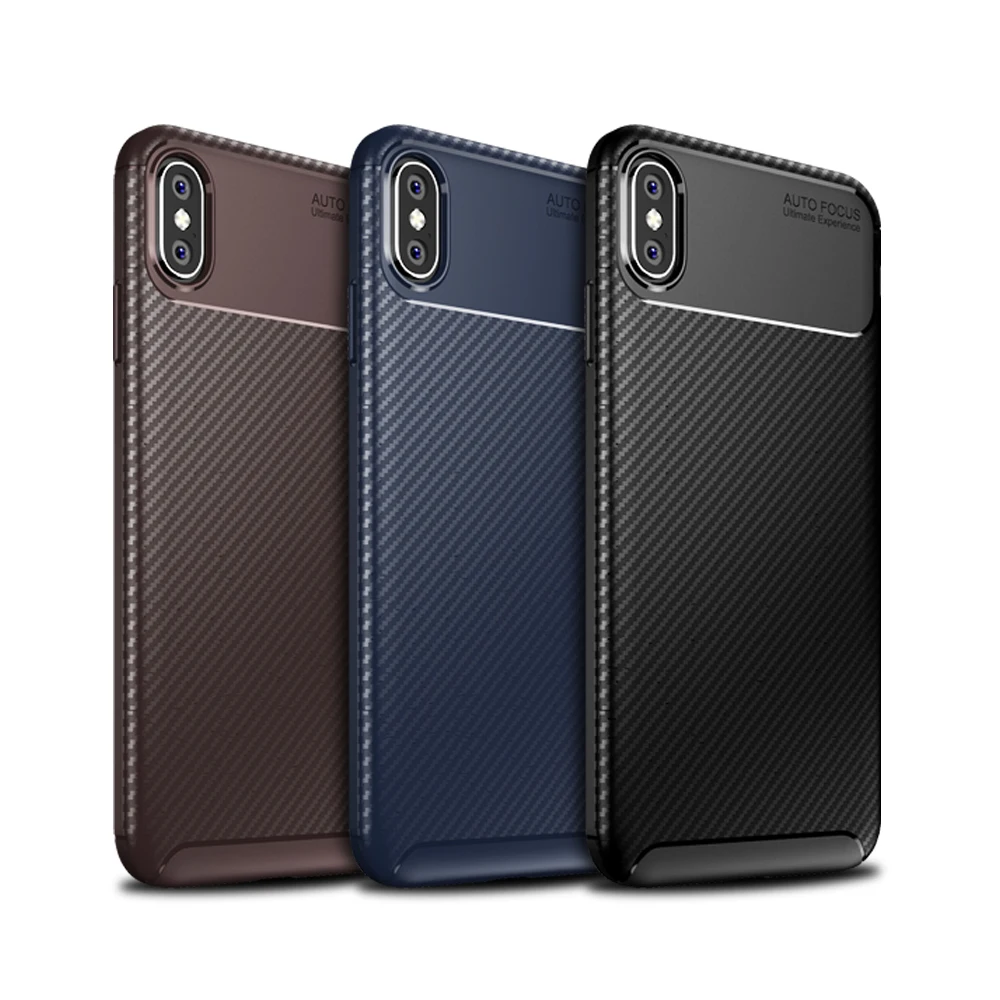 buy Anti Knock Phone Case for IPhone 7 6 6s 8 X Plus 5 5s SE XR XS Max Luxury Business Ultra Thin Carbon Fibre TPU Cover