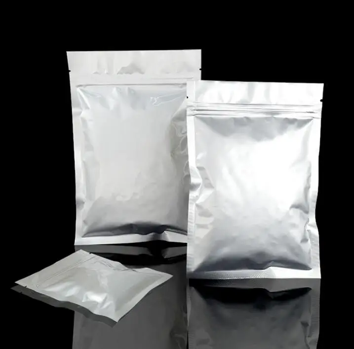 100pcs Small Pure aluminum Zip lock zipper bag flat aluminum foil bags food bags sealed Food pa