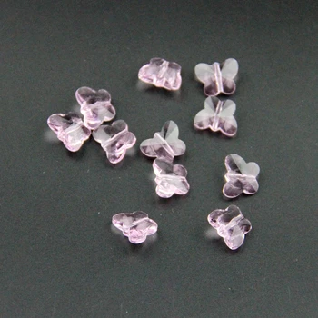 

50/lot 14mm Many Colors Crystal Butterfly Beads Middle 1 Hole For Crystal Chandelier Pendants Home Decoration
