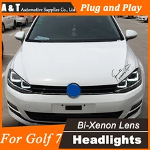 TLZ Car Styling LED for VW Golf7 Headlights Golf 7 MK7 LED Headlight DRL Lens Double Beam H7 HID Xenon Car LED Light