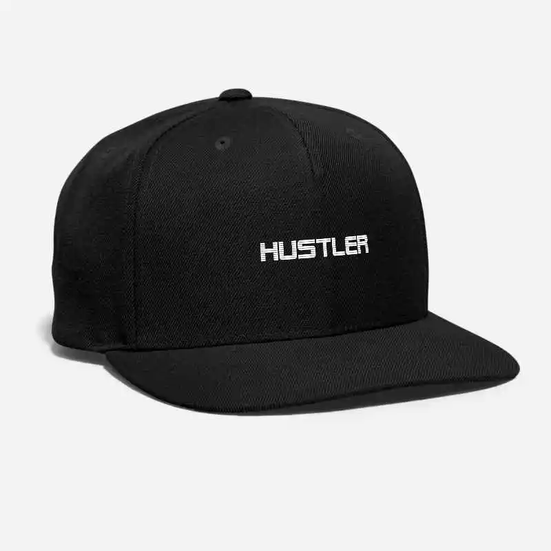 HUSTLER White Edition Customized Embroidered turntable DJ electro raver hard style deejay gang Unisex Adjustable Snapback Cap | Аксессуары