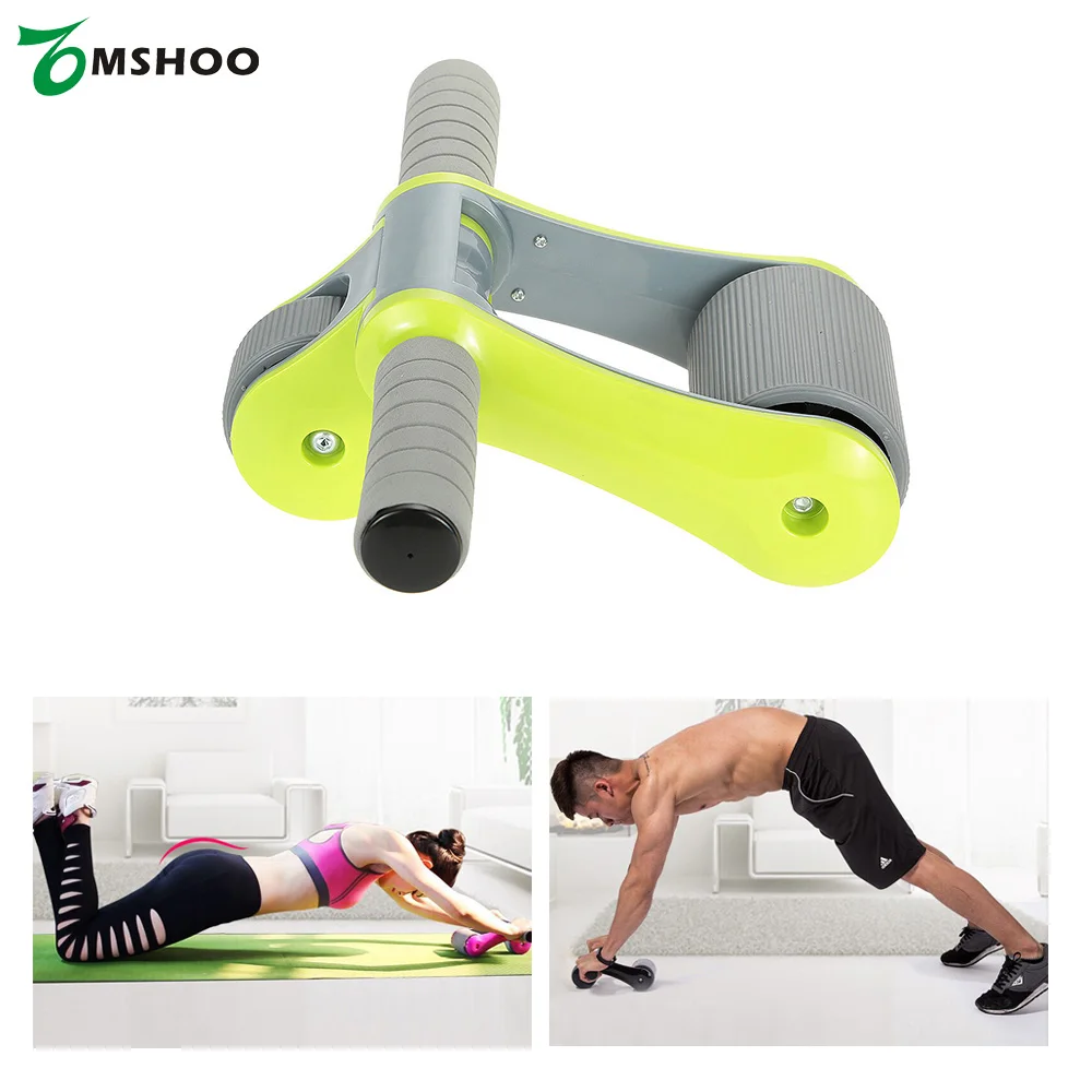 

Folding Abdominal Wheel No Noise Abdominal Wheel Abdominal Roller With Mat For Exercise Fitness Equipment 2 Wheels