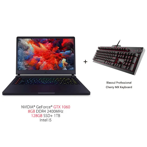 Xiaomi mi ноутбук Ga mi ng 15,6 ''128 GB/256 GB SSD+ 1 ТБ Quad-core 8GB 3,5 GHz i5-7300HQ i7-7700HQ ноутбук GTX 1050 Ti/1060 - Цвет: i5 GTX 1060 128GB