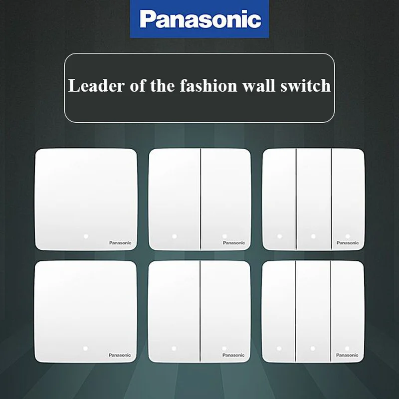 Panasonic роскошный настенный выключатель ЕС стандартный выключатель света, переключатель питания, Хрустальное стекло, 1 2 3 4 банды 1 2 позиционный переключатель, 220-250 В