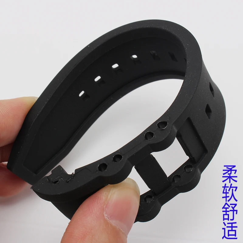 Черный 26 мм дайвинг силиконовый резиновый ремешок для часов Invicta ремень для часов Человек Нома группа спортивные конкретные Луг