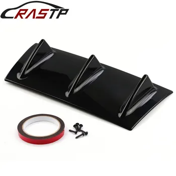 

RASTP-ABS Plastic Universal Rear Bumper Lip Chassis Diffuser Spoiler 3 Fin Shark Fin Style RS-LKT025S